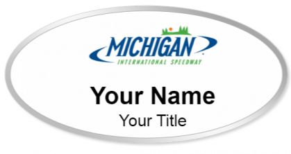 Custom name badges for Michigan International Speedway