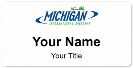 Custom name badges for Michigan International Speedway