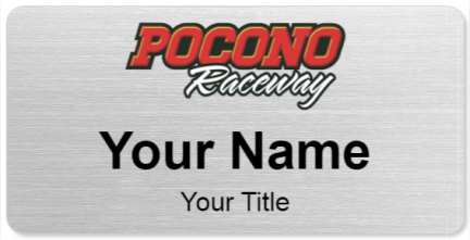Custom name badges for Pocono Raceway