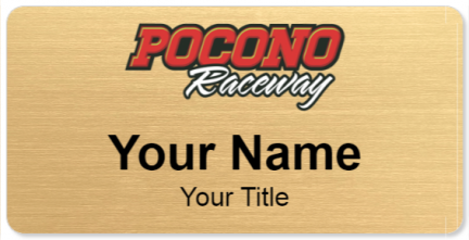 Custom name badges for Pocono Raceway