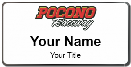 Custom name badges for Pocono Raceway