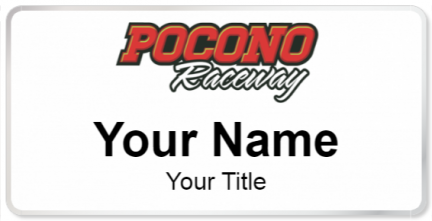 Custom name badges for Pocono Raceway