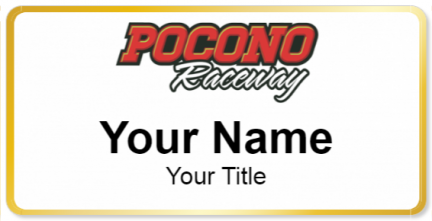 Custom name badges for Pocono Raceway