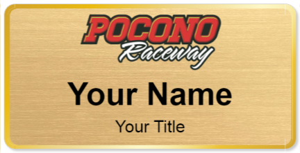 Custom name badges for Pocono Raceway