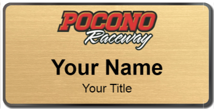 Custom name badges for Pocono Raceway