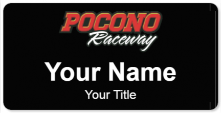 Custom name badges for Pocono Raceway