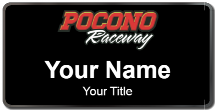 Custom name badges for Pocono Raceway