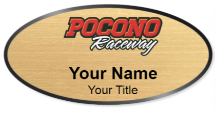 Custom name badges for Pocono Raceway