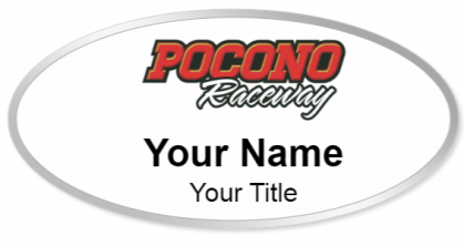 Custom name badges for Pocono Raceway