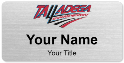 Custom name badges for Talladega Superspeedway