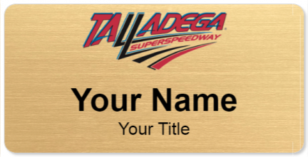 Custom name badges for Talladega Superspeedway