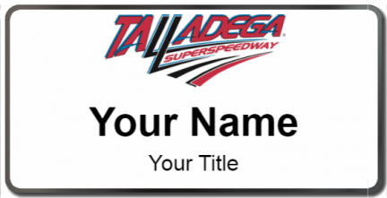 Custom name badges for Talladega Superspeedway