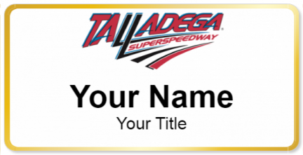 Custom name badges for Talladega Superspeedway