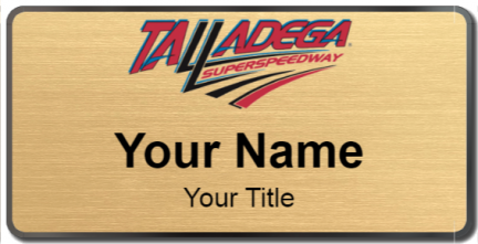 Custom name badges for Talladega Superspeedway