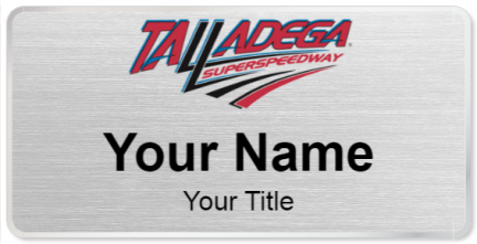 Custom name badges for Talladega Superspeedway