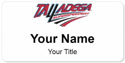 Custom name badges for Talladega Superspeedway