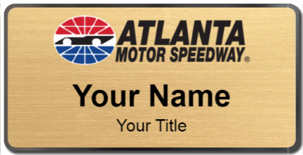 Custom name badges for Atlanta Motor Speedway