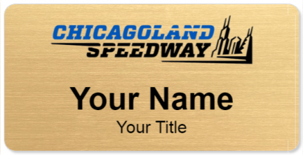 Custom name badges for Chicagoland Speedway