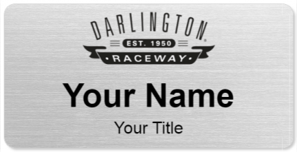 Custom name badges for Darlington Raceway