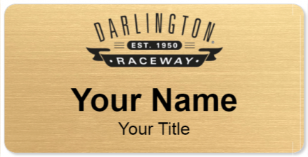 Custom name badges for Darlington Raceway