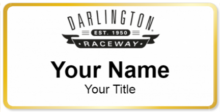 Custom name badges for Darlington Raceway