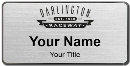 Custom name badges for Darlington Raceway