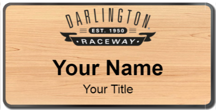 Custom name badges for Darlington Raceway