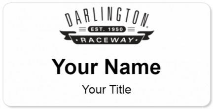 Custom name badges for Darlington Raceway