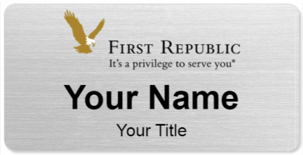 Custom name badges for First Republic