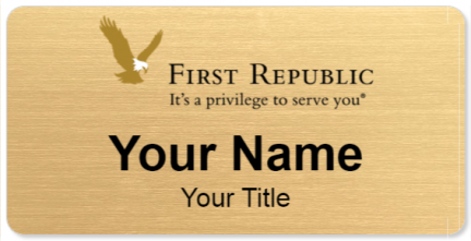 Custom name badges for First Republic