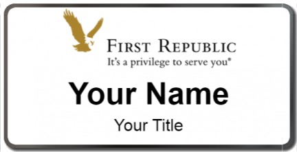 Custom name badges for First Republic