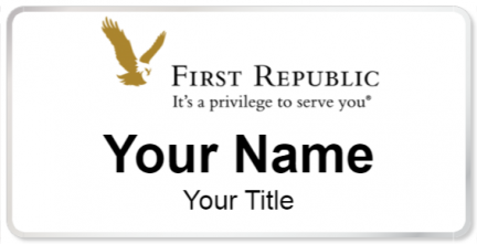 Custom name badges for First Republic