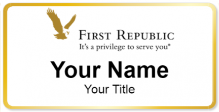 Custom name badges for First Republic