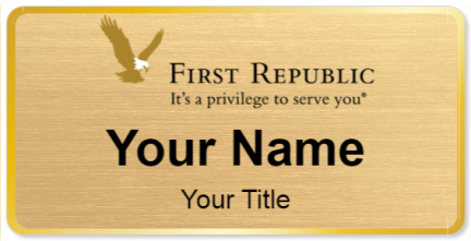 Custom name badges for First Republic
