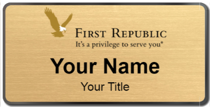 Custom name badges for First Republic