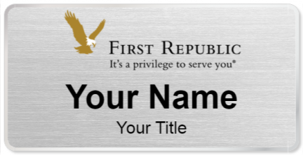 Custom name badges for First Republic