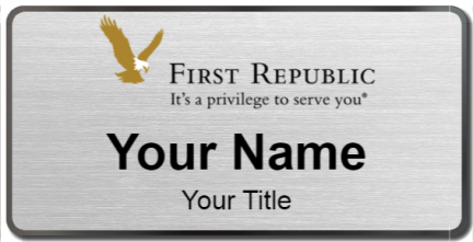 Custom name badges for First Republic