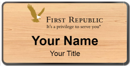 Custom name badges for First Republic