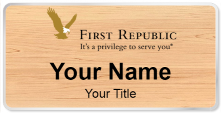 Custom name badges for First Republic