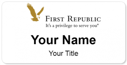Custom name badges for First Republic