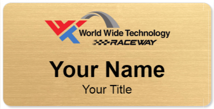 Custom name badges for World Wide Technology Raceway