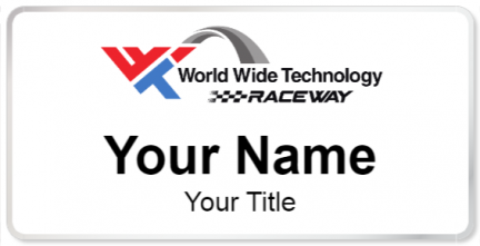 Custom name badges for World Wide Technology Raceway