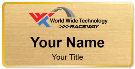 Custom name badges for World Wide Technology Raceway
