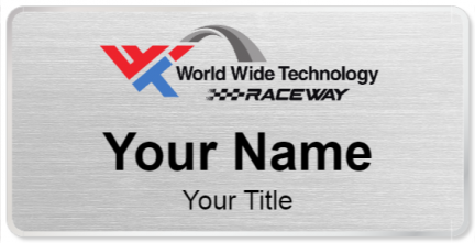 Custom name badges for World Wide Technology Raceway