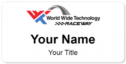 Custom name badges for World Wide Technology Raceway