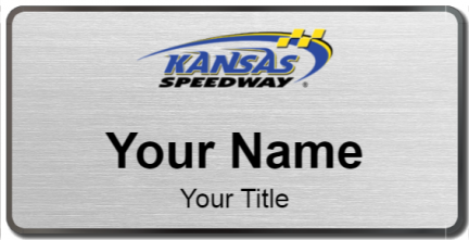 Custom name badges for Kansas Speedway