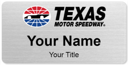 Custom name badges for Texas Motor Speedway