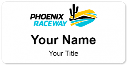 Custom name badges for Phoenix Raceway