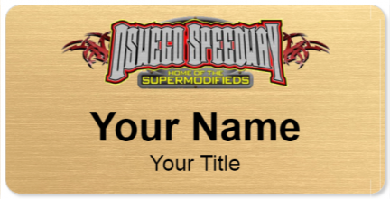 Custom name badges for Oswego Speedway