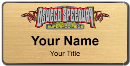 Custom name badges for Oswego Speedway